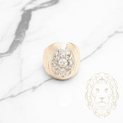 Bague - Or 10K deux tons jaune & blanc diamants naturels 1.00TCW - RIGD557