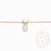 Collier - Or 14K jaune pendentif perle d'eau douce 5.5-6mm - CHG994