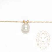 Collier - Or 14K jaune pendentif perle d'eau douce 6.5-7mm - CHG996