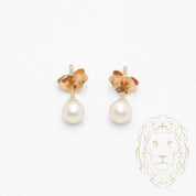 Studs - Or 14K jaune perle d'eau douce 4-4.5mm - BOG1055