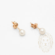 Studs - Or 14K jaune perle d'eau douce 4-4.5mm - BOG1055