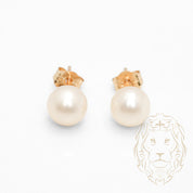 Studs - Or 14K jaune perle d'eau douce 5-5.5mm - BOG1056