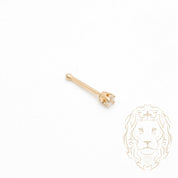 Piercing de nez - Or 10K jaune pierre cz 2mm - BCG016