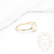 Bague - Or 10K jaune perle d'eau douce 4-4.5mm - RIG1012