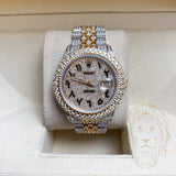 Rolex Two-tone Datejust 36mm Cadran Arabic Noir Pavé, Bust Down Diamants Naturels 8.00TCW – 1995