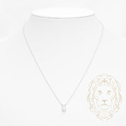 Collier - Or 14K blanc pendentif perle d'eau douce 5-5.5mm - CHG985