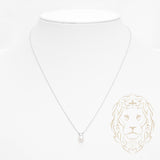 Collier - Or 14K blanc pendentif perle d'eau douce 5-5.5mm - CHG985
