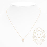 Collier - Or 14K jaune pendentif perle d'eau douce 6-6.5mm - CHG995