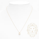 Collier - Or 14K jaune pendentif perle d'eau douce 7.5-8mm - CHG998