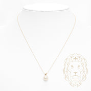 Collier - Or 14K jaune pendentif perle d'eau douce 8-8.5mm - CHG999