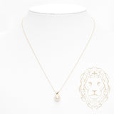 Collier - Or 14K jaune pendentif perle d'eau douce 8-8.5mm - CHG999