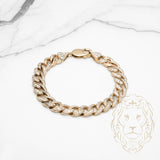 Bracelet - Or 10K jaune pavé de diamants lab 6.00TCW 10mm - BRGL031