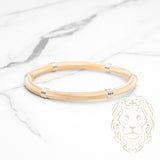 Bracelet jonc - Or 18K deux tons jaune & blanc - BRG822