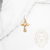 Pendentif - Or 18K deux tons jaune & blanc croix - PEG911