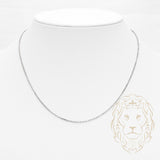 Chaîne - Or 14K blanc câble carré coupe diamant 1.4mm - CHG1008