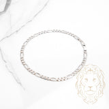 Bracelet - Or 18K blanc figaro 3.9mm - BRG855