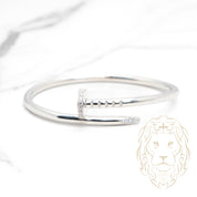 Bracelet - Argent clou pavé de diamants lab 0.20TCW - BRSL001