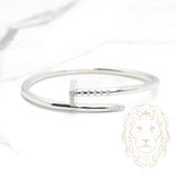 Bracelet - Argent clou pavé de diamants lab 0.20TCW - BRSL001