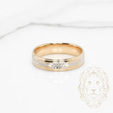 Bague - Or 10K deux tons jaune & blanc coupe diamant - RIG1037