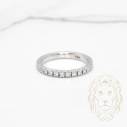 Bague - Or 14K blanc semi-éternité diamants lab 0.40TCW coupe rond brillant - RIGL110