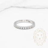 Bague - Or 14K blanc semi-éternité diamants lab 0.40TCW coupe rond brillant - RIGL110