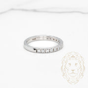 Bague - Or 14K blanc semi-éternité diamants lab 0.40TCW coupe rond brillant - RIGL110