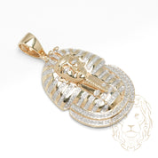 Pendentif - Or 10K jaune pharaon serti de diamants lab 1.00TCW - PEGL051