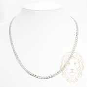 Chaîne - Argent rhodié curb coupe diamant 5mm - CHS637