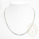 Chaîne - Argent rhodié curb coupe diamant 5mm - CHS637