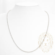 Chaîne - Argent rhodié perles mooncut 2.95mm - CHS641