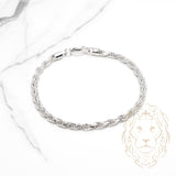 Bracelet - Argent rhodié torsade 3.8mm - BRS541