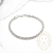 Bracelet - Argent rhodié torsade 4.8mm - BRS542