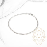 Bracelet - Argent rhodié curb 3mm - BRS543