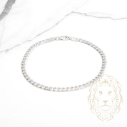 Bracelet - Argent rhodié curb 4.1mm - BRS544