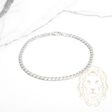 Bracelet - Argent rhodié curb 4.1mm - BRS544