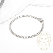 Bracelet - Argent rhodié cuban link 4.2mm - BRS547
