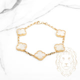 Bracelet - Or 10K jaune trèfles en nacre 14.5mm - BRG862