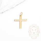 Pendentif - Or 10K jaune croix - PEG1156