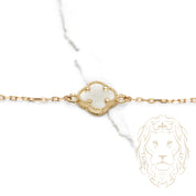 Bracelet - Or 10K jaune trèfles en nacre 9.5mm - BRG865