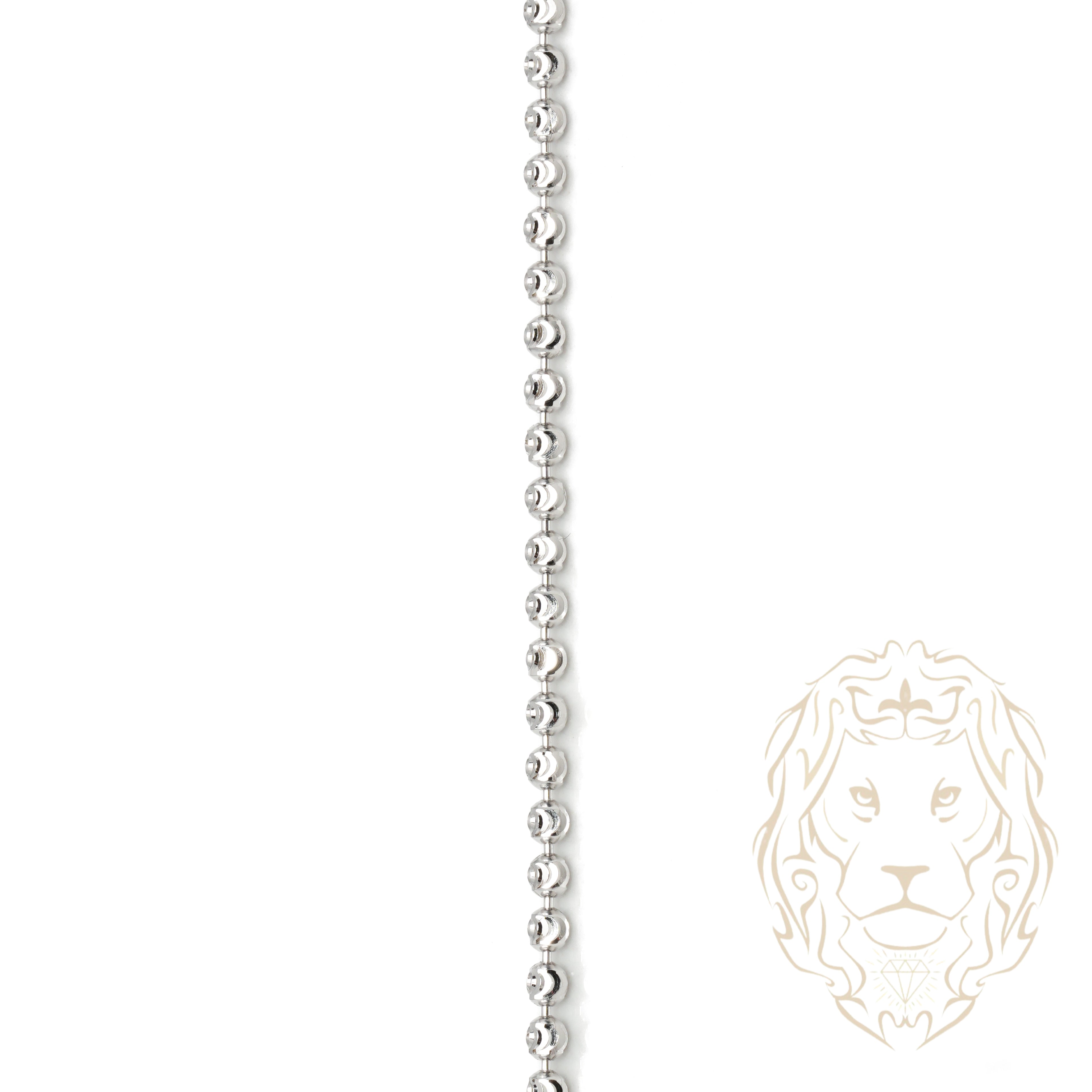 Chaîne - Argent rhodié perles mooncut 1.9mm - CHS640