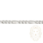 Bracelet - Argent rhodié figaro 4.5mm - BRS538