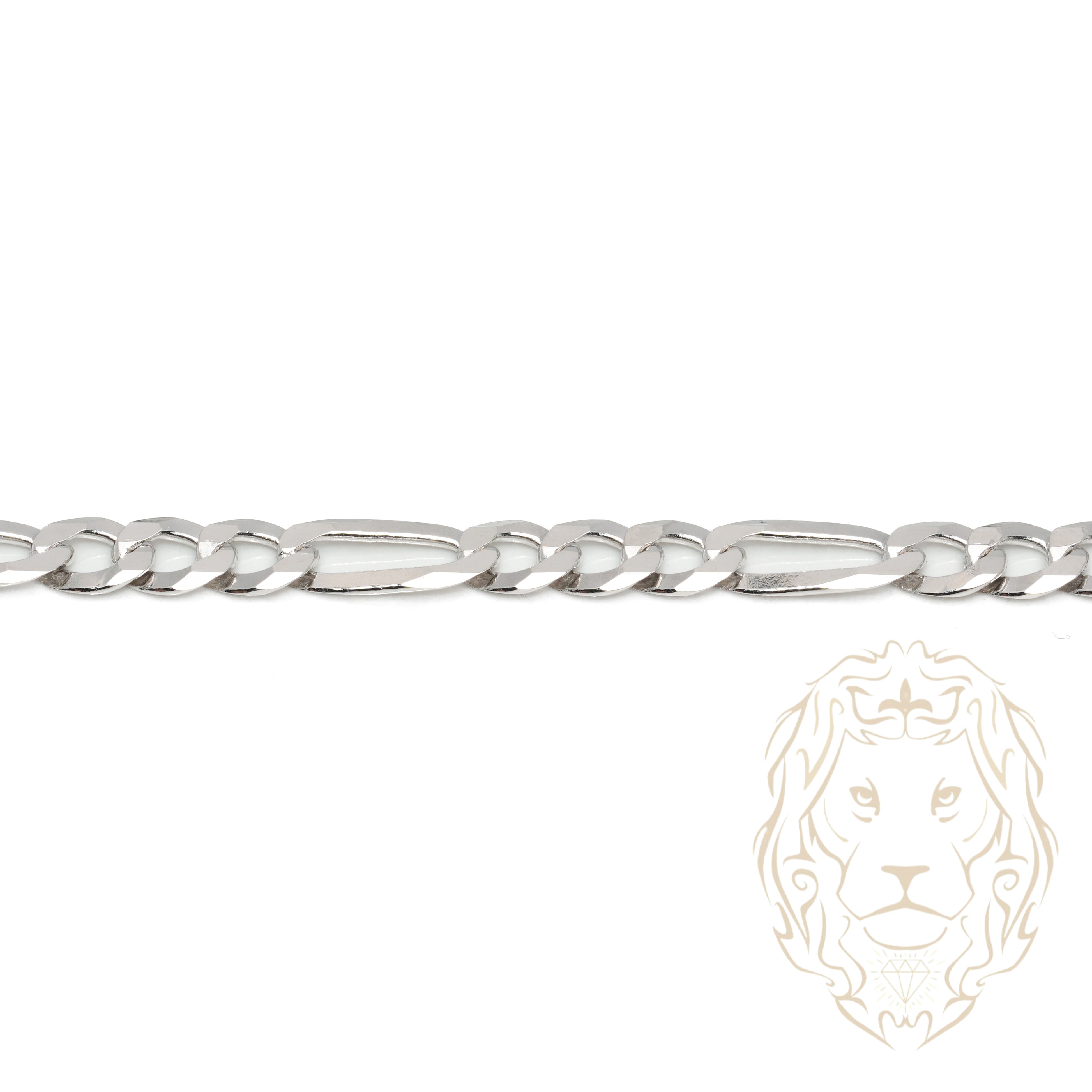 Bracelet - Argent rhodié figaro 4.5mm - BRS538