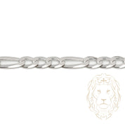 Bracelet - Argent rhodié figaro 6.5mm - BRS539