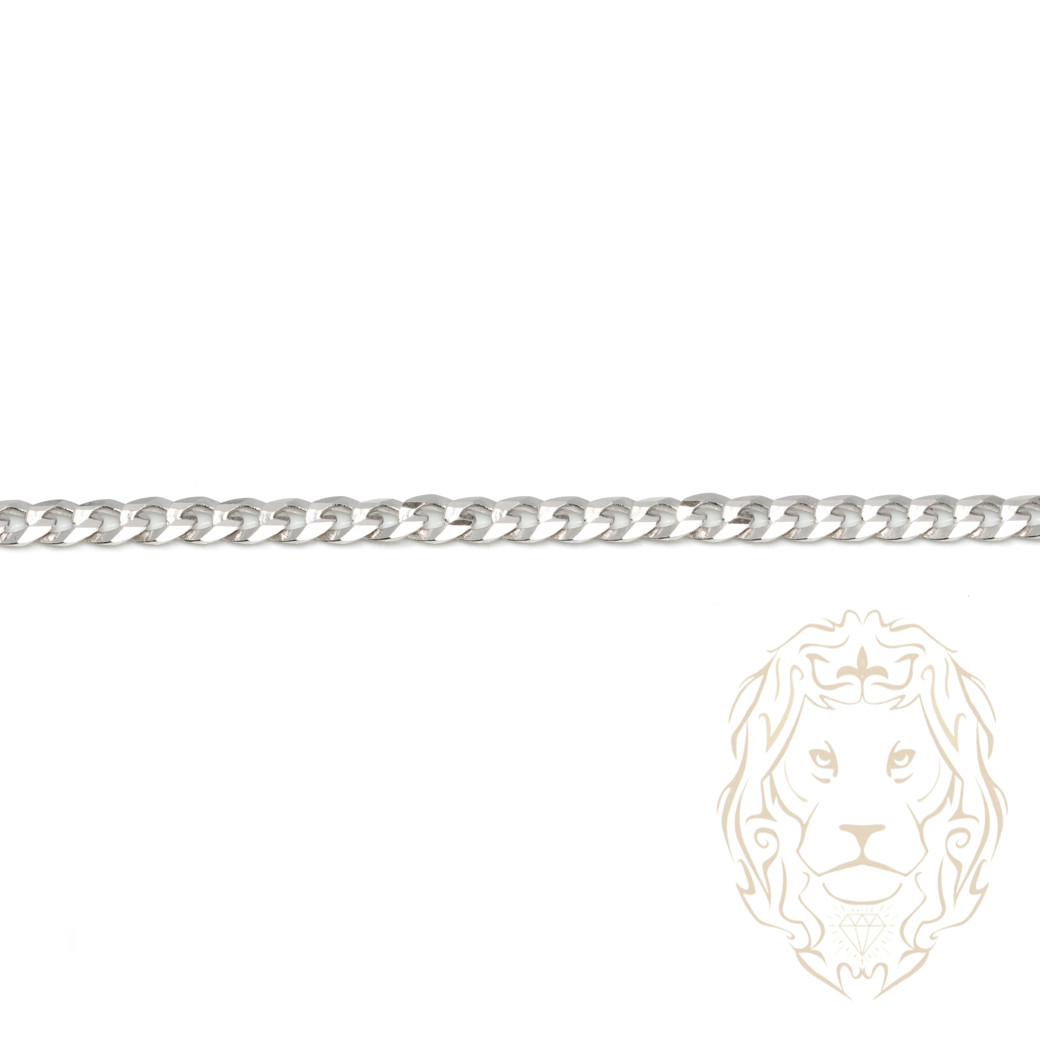 Bracelet - Argent rhodié curb 3mm - BRS543