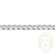 Bracelet - Argent rhodié curb 6.1mm - BRS545
