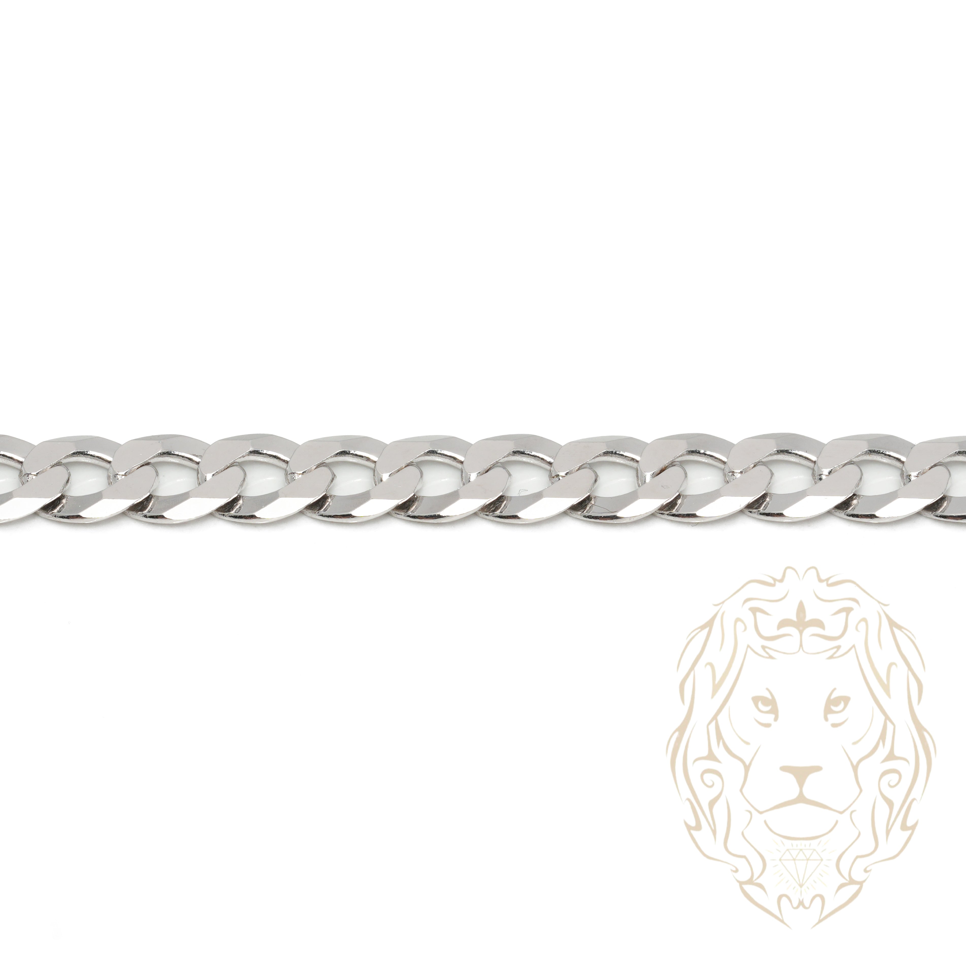Bracelet - Argent rhodié curb 6.1mm - BRS545