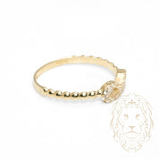 Bague - Or 10K jaune infini pavé de cz - RIG1066