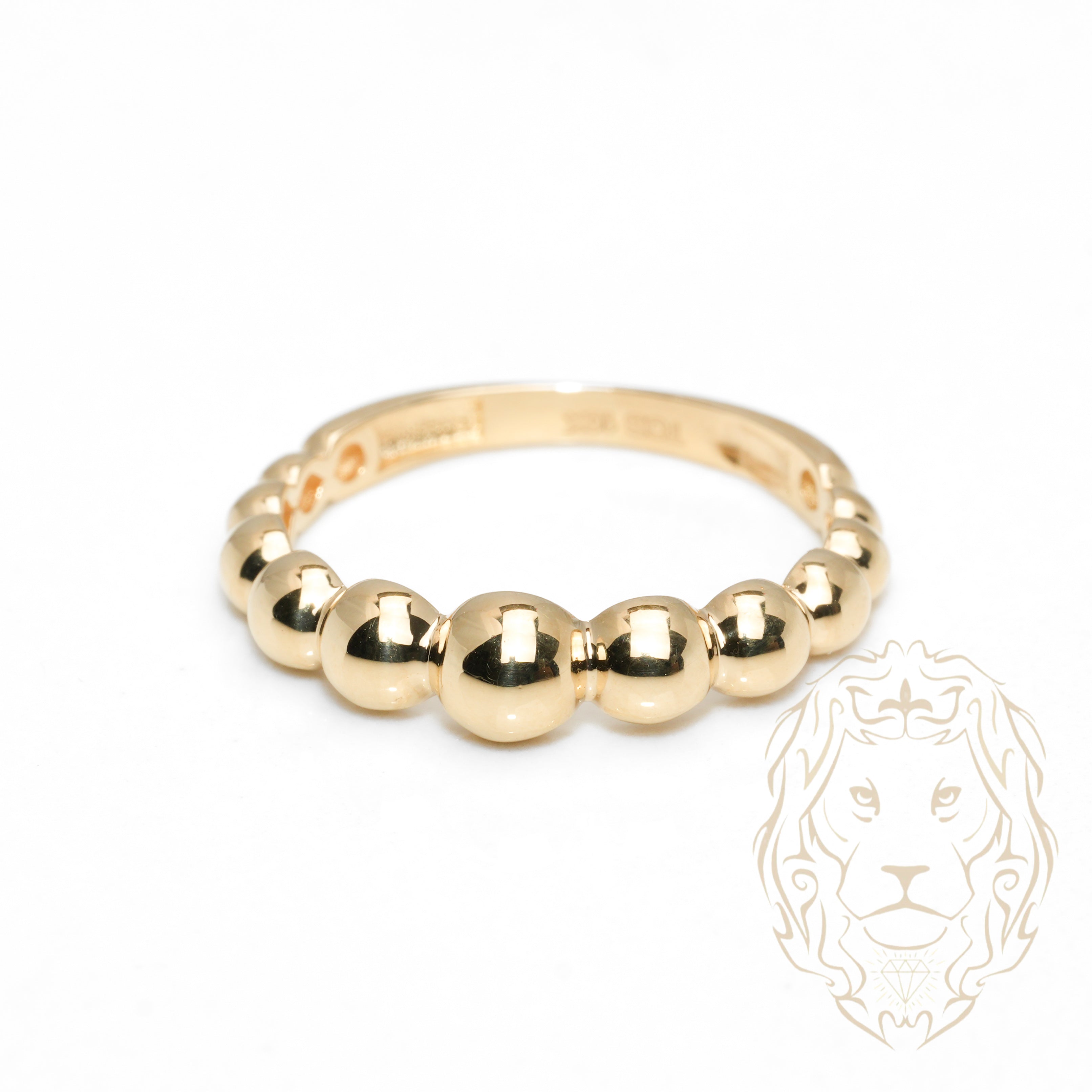 Bague - Or 10K jaune perlée - RIG1071