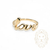 Bague - Or 10K jaune "love" - RIG1075