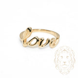 Bague - Or 10K jaune "love" - RIG1075
